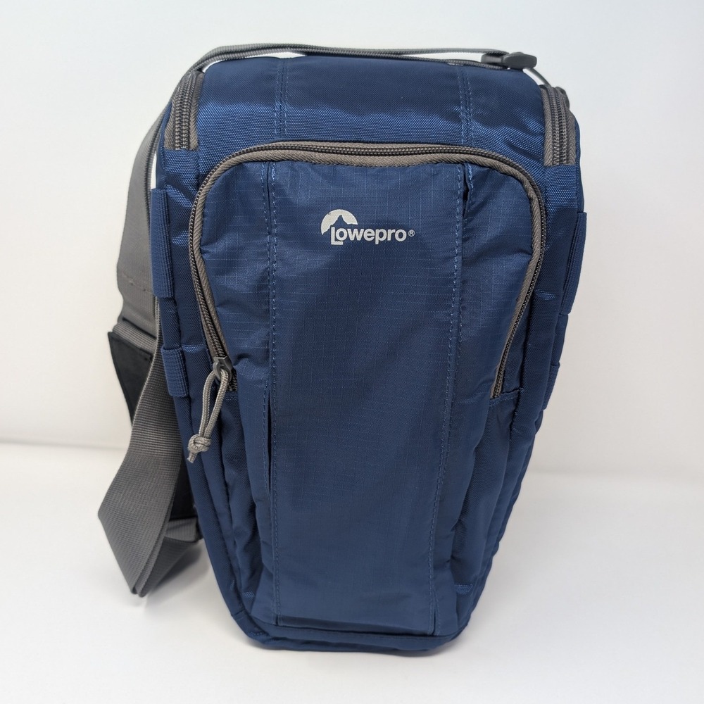 Lowepro Toploader Zoom 55 AW II Camera Bag Blue with Rain Fly and Strap